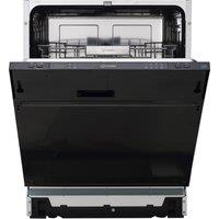 Indesit IN2IE13CNO8UK Fully Integrated Full Size Dishwasher - Black Control Panel - E Rated, Black