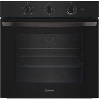 Indesit Click&Clean IO 233 B UK Built In Electric Single Oven - Black - A Rated, Black