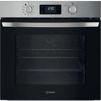 Indesit Turn&Go IO 278P1 X UK Built In Electric Single Oven with Pyrolytic Cleaning - Stainless Steel - A++ Rated, Stainless Steel