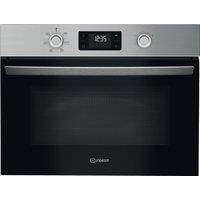 Indesit IP 252R XUK 22 Litre 46cm High, Built In Microwave With Grill - Stainless Steel, Stainless Steel
