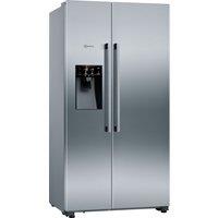 NEFF N70 KA3923IE0G Plumbed Frost Free American Fridge Freezer - Stainless Steel Effect - E Rated, Stainless Steel