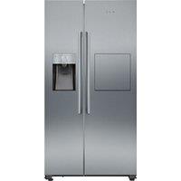 Siemens IQ-500 KA93GAIDP American Fridge Freezer - Brushed Steel - D Rated, Stainless Steel