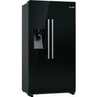 Bosch Series 6 KAD93ABEP Plumbed American Fridge Freezer - Black - E Rated, Black