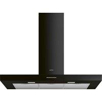 Smeg KBT100BL 100cm Chimney Cooker Hood - Black, Black