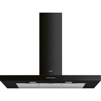 Smeg KBT110BL 110cm Chimney Cooker Hood - Black, Black