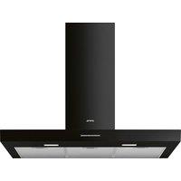 Smeg KBT900BL 90cm Chimney Cooker Hood - Black, Black