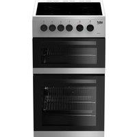 Beko KDC5422AS 50cm Electric Cooker with Ceramic Hob - Silver - A Rated, Silver