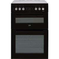 Beko KDCS663K 60cm Electric Cooker with Ceramic Hob - Black - A/A Rated, Black
