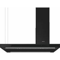 Smeg Universal KLTI12L4MB 120cm Island Cooker Hood - Black, Black