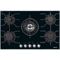 Miele KM3034-1 81cm Gas Hob - Obsidian Black, Black
