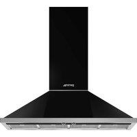 Smeg Portofino KPF12BL Chimney Cooker Hood - Black, Black