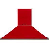 Smeg Portofino KPF12RD Chimney Cooker Hood - Red, Red