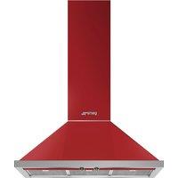 Smeg Portofino KPF9RD 90cm Chimney Cooker Hood - Red, Red