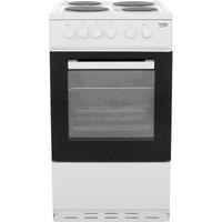 Beko KS530W 50cm Electric Cooker with Solid Plate Hob - White - A Rated, White