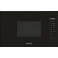 Miele M2234SC 17 Litre 37cm High, Built In Small Microwave With Grill - Obsidian Black, Black