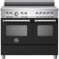 Bertazzoni Master Series MAS105I2ENEC2 100cm wide Electric Range Cooker with Induction Hob - Matte Black - A Rated, Black