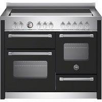 Bertazzoni Master Series MAS115I3ENEC2 110cm wide Electric Range Cooker with Induction Hob - Matte Black - A Rated, Black