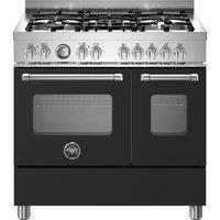 Bertazzoni Master Series productcode 90cm Dual Fuel Range Cooker - Nero - A/A+ Rated, Black