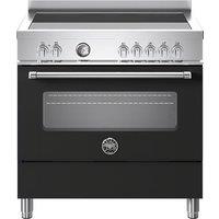 Bertazzoni Master Series MAS95I1ENEC2 90cm wide Electric Range Cooker with Induction Hob - Matte Black - A Rated, Black