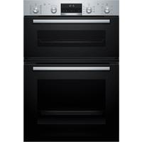 Bosch Series 6 MBA578BS7B Built In Electric Double Oven with Pyrolytic Cleaning - Stainless Steel - A Rated, Stainless Steel