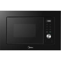 Midea MBMTG820A-BK 20 Litre 39cm High, Built In Small Microwave With Grill - Black, Black