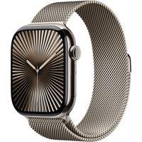 Apple Watch Series 10, 46mm, Natural Aluminium Case, GPS + Cellular [2024] - Natural Milanese Loop - S/M, Grey