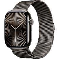 Apple Watch Series 10, 46mm, Slate Aluminium Case, GPS + Cellular [2024] - Slate Milanese Loop - S/M, Grey