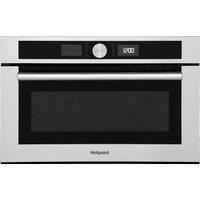 Hotpoint Class 4 MD454IXH 38cm High, Built In Small Microwave With Grill - Stainless Steel, Stainless Steel