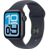Apple Watch SE 3, 40mm, Midnight Aluminium Case, GPS + Cellular [2025] - Midnight Sport Band - M/L, Black