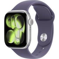 Apple Watch Series 11, 42mm, Silver Aluminium Case, GPS [2025] - Purple Fog Sport Band - S/M, Purple