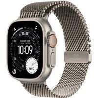 Apple Watch Ultra 3, 49mm, Natural Titanium Case, GPS + Cellular [2025] - Natural Titanium Milanese Loop - M, Titanium