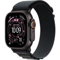 Apple Watch Ultra 3, 49mm, Black Titanium Case, GPS + Cellular [2025] - Black Alpine Loop - Small, Black