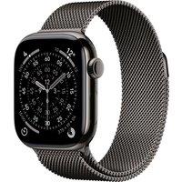 Apple Watch Series 11, 42mm, Slate Titanium Case, GPS + Cellular [2025] - Slate Milanese Loop, Grey