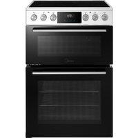 Midea MFO24EME4R118-WH 60cm Wide Double Oven Electric Cooker with Ceramic Hob - White - A Rated, White