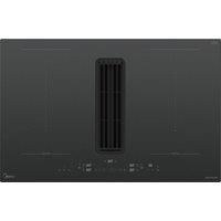 Midea Even Pro MIH7480Y225GKH1 80cm Induction Extractor Hob - Black - For Ducted/Recirculating Ventilation, Black