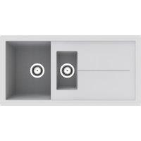 Rocklite Milton 1.5 Bowl White Composite Reversible, White
