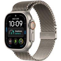 Apple Watch Ultra 4, 49mm, Natural Titanium Case, GPS + Cellular [2026] - Natural Titanium Milanese Loop - L, Titanium