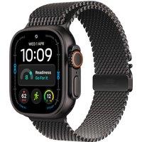 Apple Watch Ultra 4, 49mm, Black Titanium Case, GPS + Cellular [2026] - Black Titanium Milanese Loop - L, Black