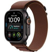 Apple Watch Ultra 4, 49mm, Black Titanium Case, GPS + Cellular [2026] - Burgundy Alpine Loop - L, Red