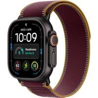 Apple Watch Ultra 4, 49mm, Black Titanium Case, GPS + Cellular [2026] - Burgundy Trail Loop - S/M, Red