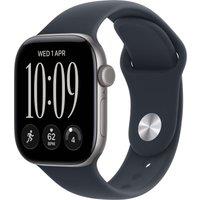 Apple Watch Series 12, 42mm, Space Grey Aluminium Case, GPS [2026] - Navy Blue Sport Band - M/L, Blue