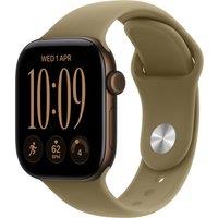 Apple Watch Series 12, 42mm, Dark Bronze Aluminium Case, GPS [2026] - Olive Sport Band - M/L, Green