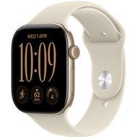 Apple Watch Series 12, 46mm, Light Gold Aluminium Case, GPS [2026] - Sand Sport Band - M/L, Cream