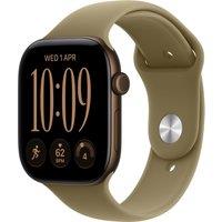 Apple Watch Series 12, 46mm, Dark Bronze Aluminium Case, GPS [2026] - Olive Sport Band - M/L, Green