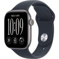 Apple Watch Series 12, 42mm, Space Grey Aluminium Case, GPS + Cellular [2026] - Navy Blue Sport Band - S/M, Blue