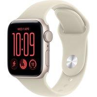 Apple Watch SE 3, 40mm, Starlight Aluminium case, GPS + Cellular [2026] - Sand Sport Band - M/L, Cream