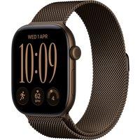 Apple Watch Series 12, 46mm, Dark Bronze Aluminium Case, GPS + Cellular [2026] - Dark Bronze Milanese Loop - M/L, Brown