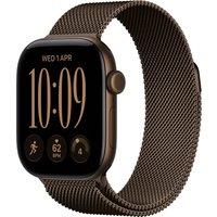 Apple Watch Series 12, 42mm, Dark Bronze Aluminium Case, GPS + Cellular [2026] - Dark Bronze Milanese Loop, Brown