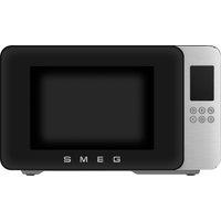 Smeg Collezione MOC01BLMUK Litre 30cm High, Freestanding Small Microwave With Grill - Black, Black