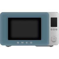Smeg Collezione MOC02SBMUK Litre 30cm High, Freestanding Small Combination Microwave Oven - Storm Blue, Blue